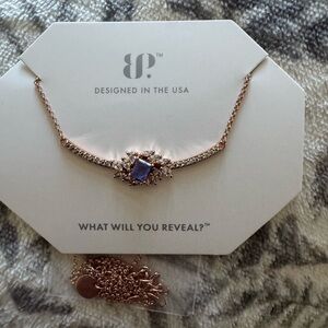BP Rose Gold Necklace with Purple Pendant